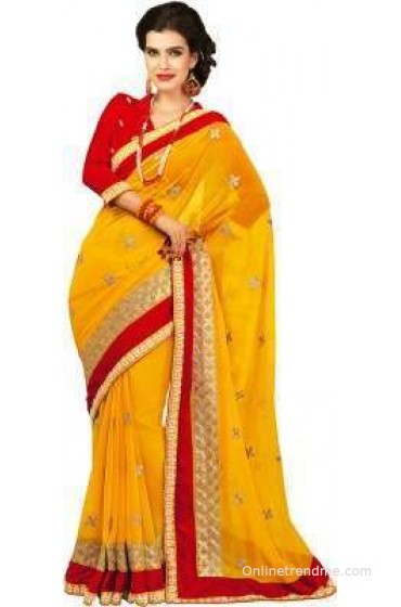 Chirag Sarees Self Design Fashion Chiffon Sari